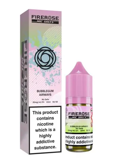 Firerose 5000 salts - Bubblegum Airways Nic Salt E-Liquid by Firerose 5000 Salts 10ml 